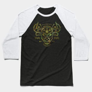 Taurus Zodiac Gold Abalone Baseball T-Shirt